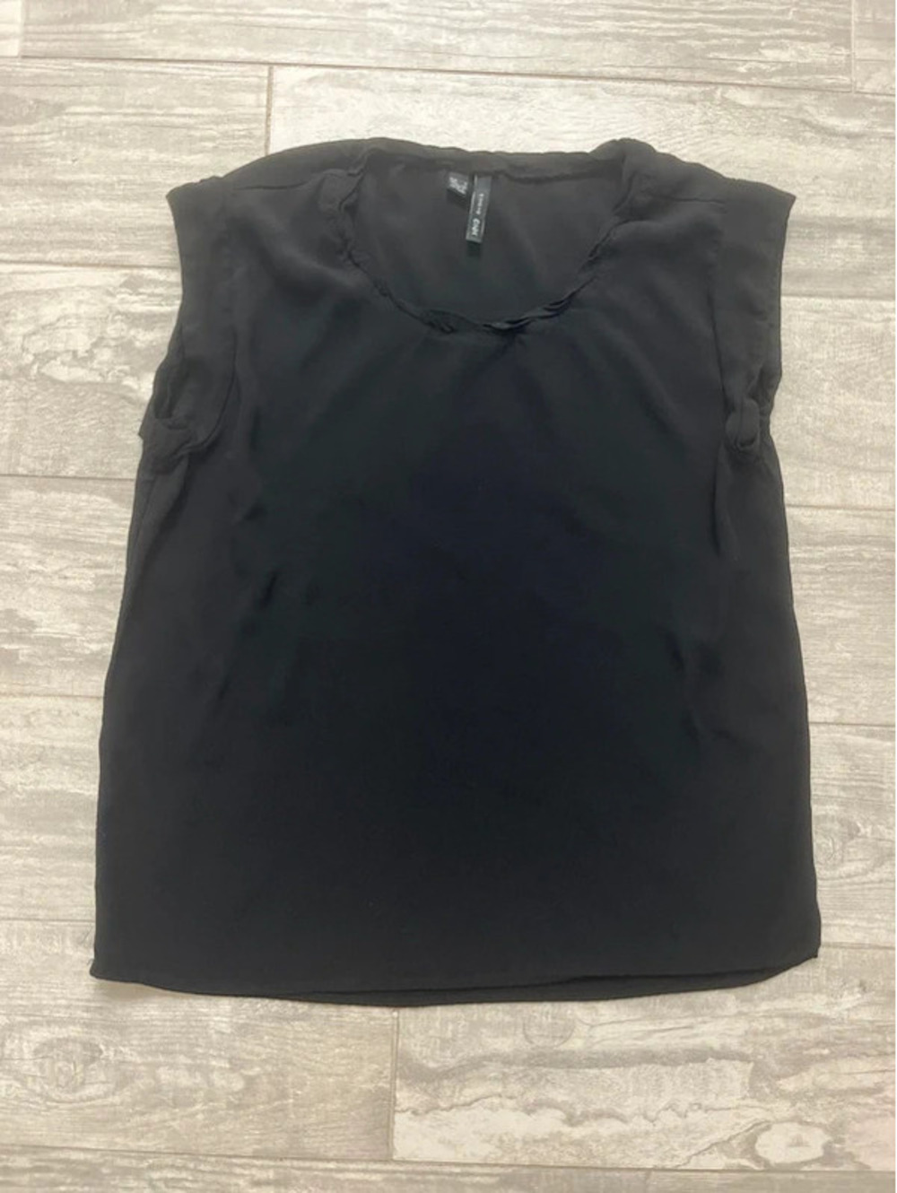 Mng Black Sleeveless Blouse